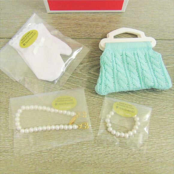 NEW American Girl MARYELLEN Doll ACCESSORIES Pearl Necklace Bracelet Purse Glove - Picture 11 of 11